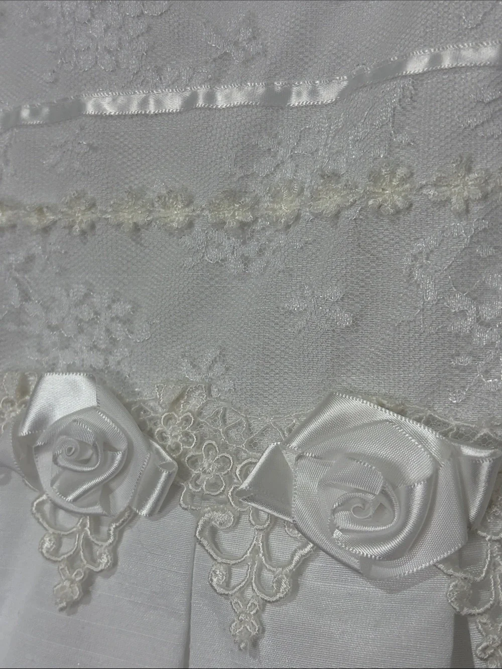 Bonnie Jean First Communion Dress Girls Size 8 Wedding Baptism Lace Ruffles Full